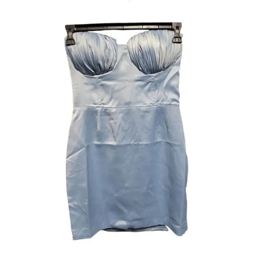 Naked Wardrobe The Statement Satin Bustier Dress